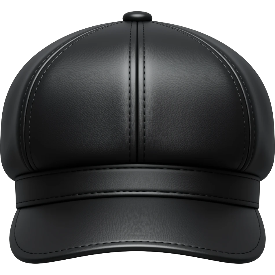 a leather Dom black leather cap emoji