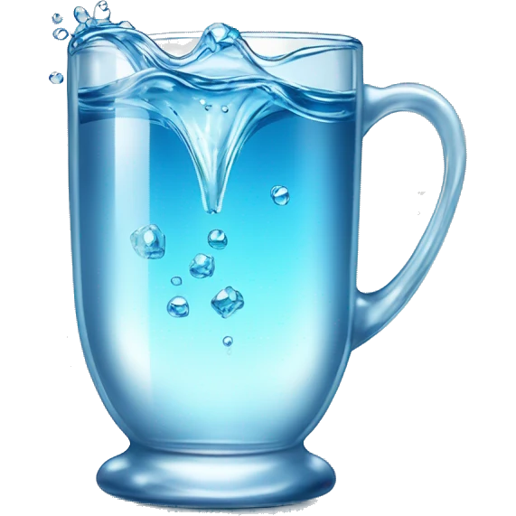 Cup of water poured into a beautiful clear bejeweled glass  emoji