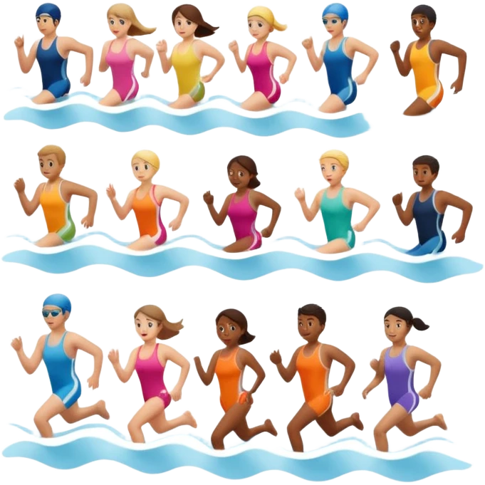 natación carrera bicicleta  emoji