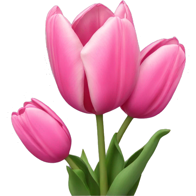 Pink tulips emoji
