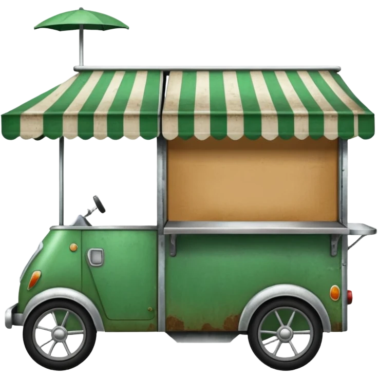 green food cart. emoji