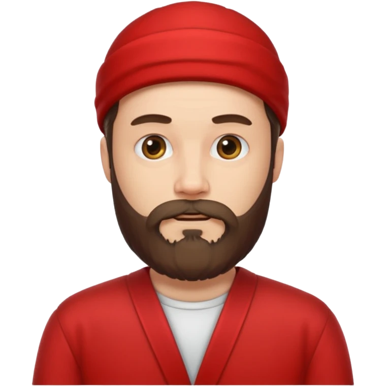 bearded man with red clothes emoji