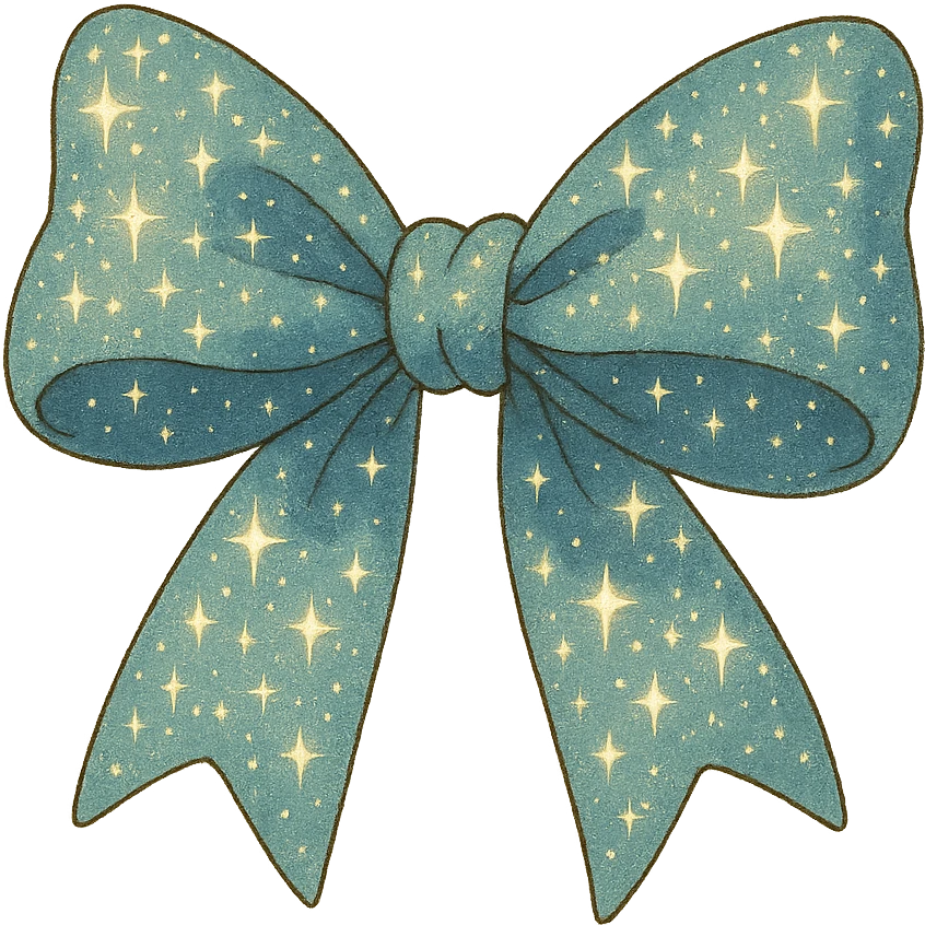 sparkly bow emoji