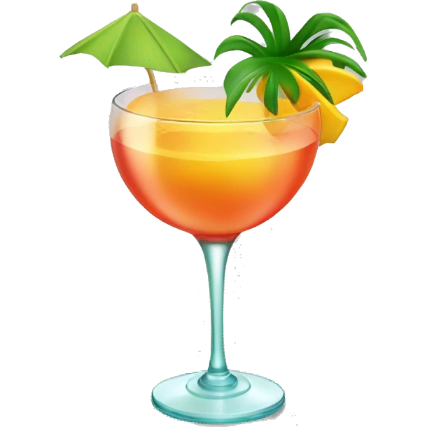 Tropical cocktail glass  emoji