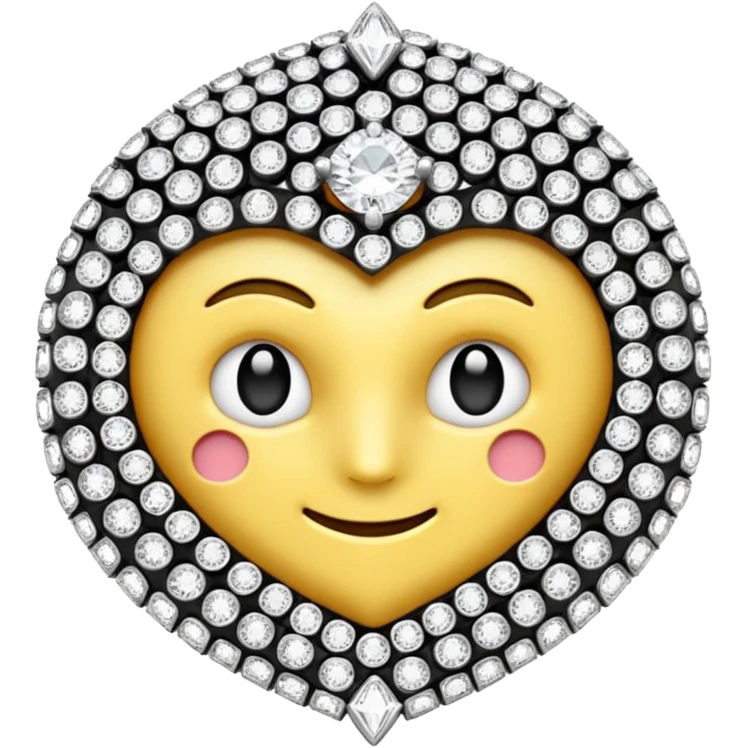 Crie um emoji de um relógio cravejado de diamantes  emoji