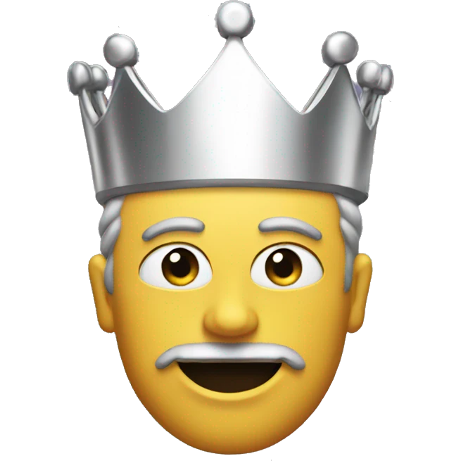a synth with a crown on the corner emoji