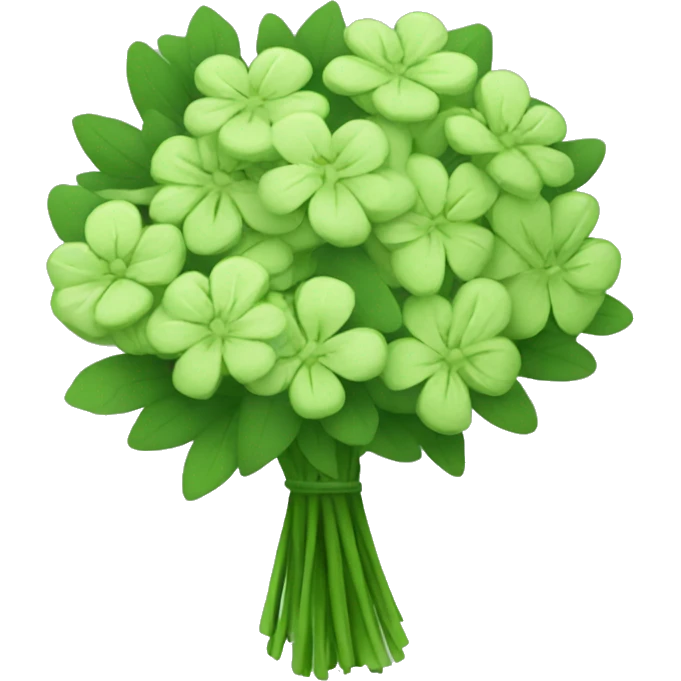Bundle of green flowers in a bouquet  emoji