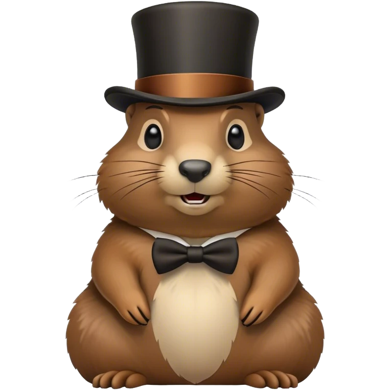 Groundhog in a top hat  emoji