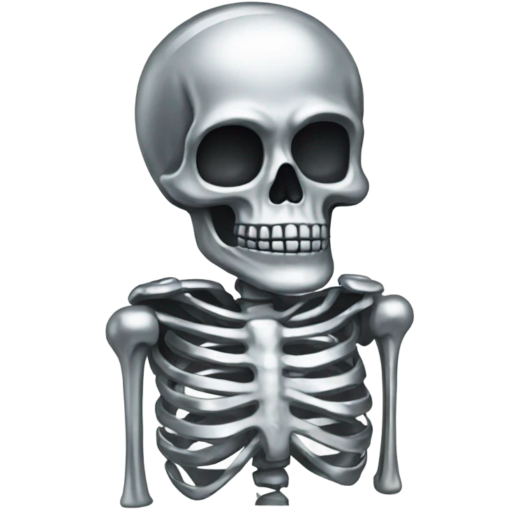 Skeleton made out of chrome  emoji