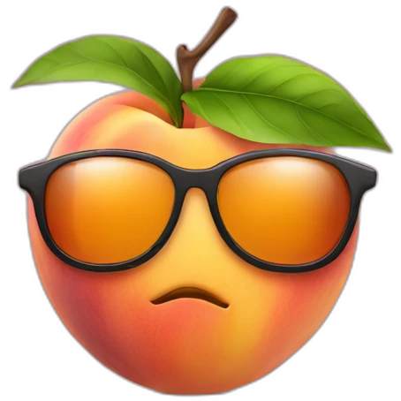 peach with sunglasses emoji