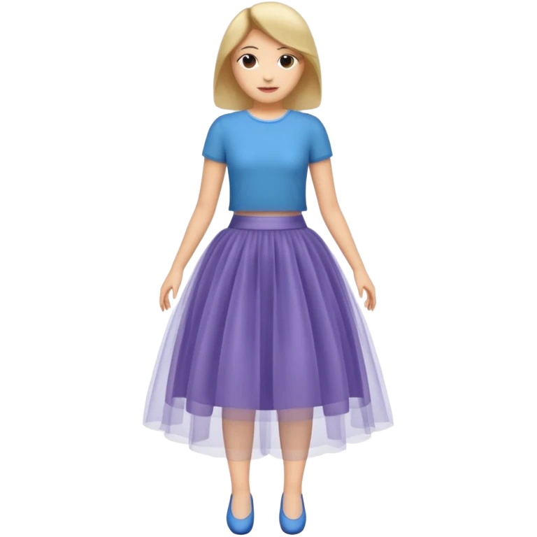 woman tulle skirt wearing emoji