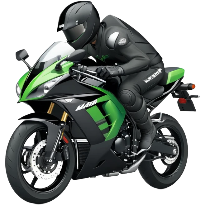 Motorrad Ninja Kawasaki 400 in schwarz  emoji