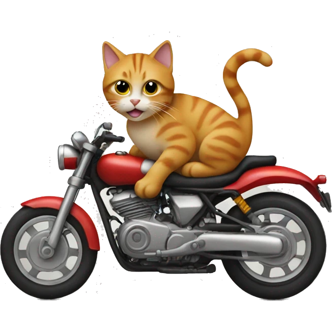cat on a motorcycle emoji