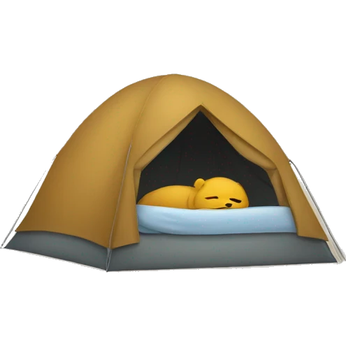 sleeping in a tent emoji