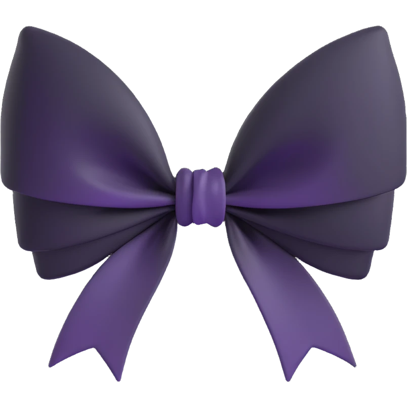 Black gothic bow effect emoji