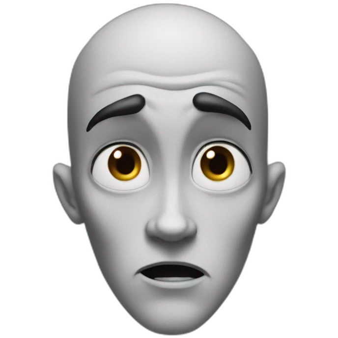 megamind confused with one eyebrow raised up emoji