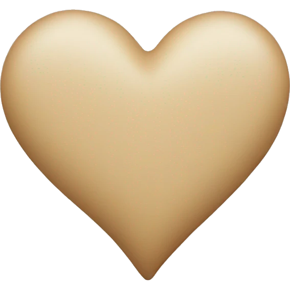 Beige heart emoji