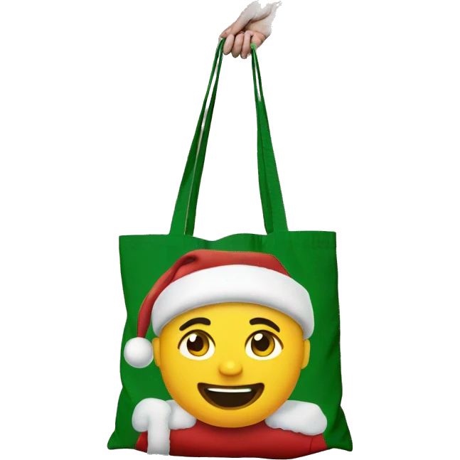 Christmas tote bag emoji