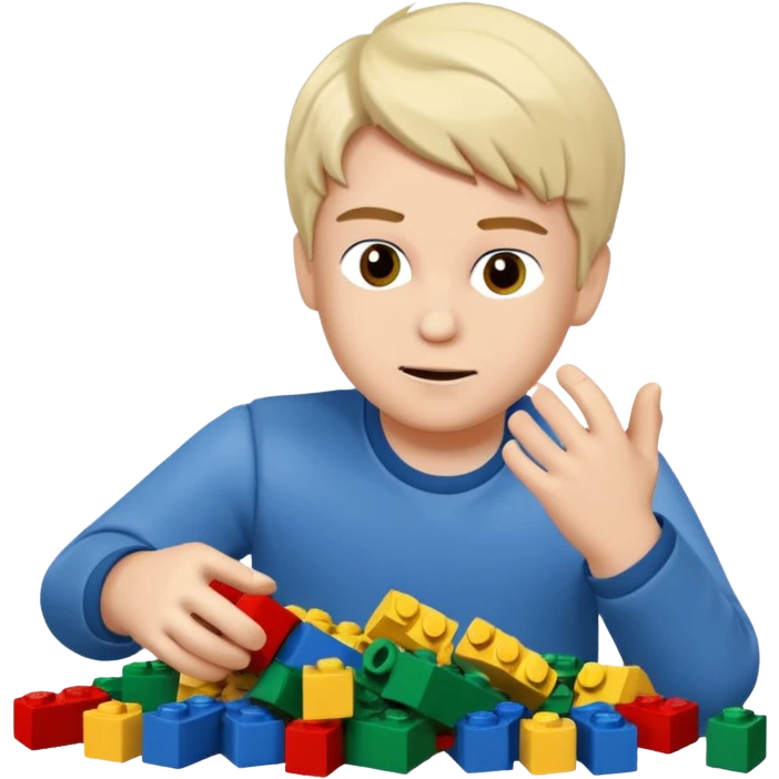 A boy named Ivan who loves to build with LEGO emoji