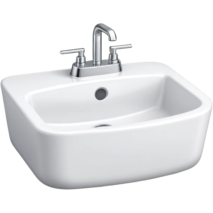 bath sink modern white emoji