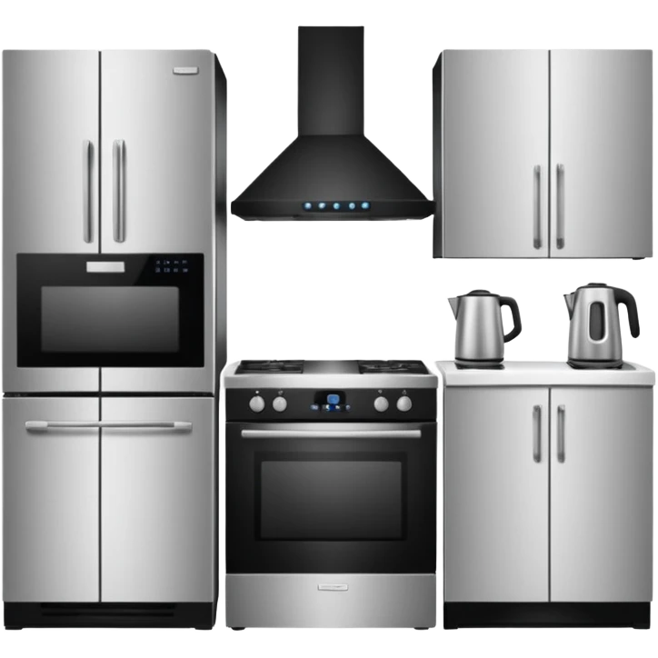 mono chrome kitchen  emoji