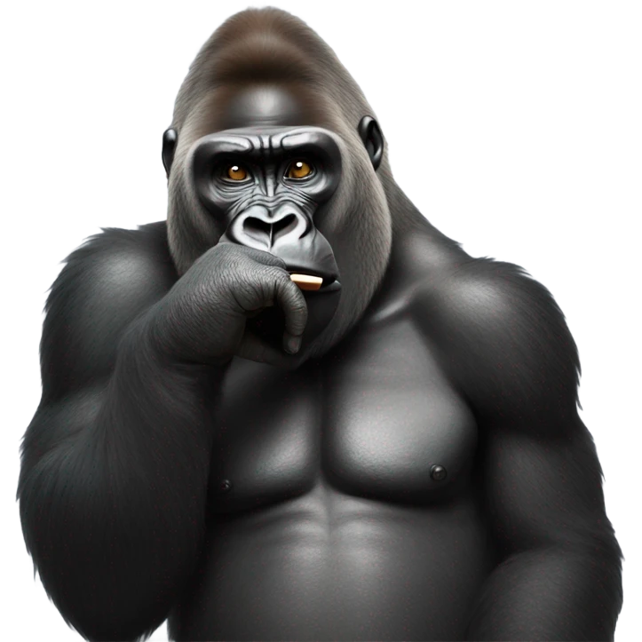 Gorilla blowing kiss emoji