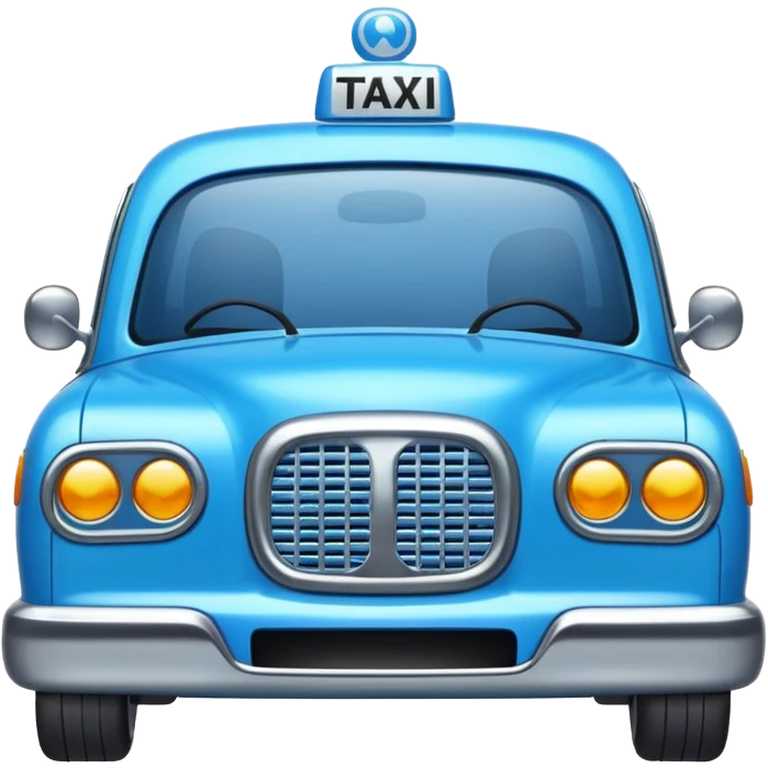 blue taxi emoji