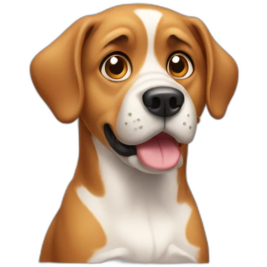 confused look dog emoji