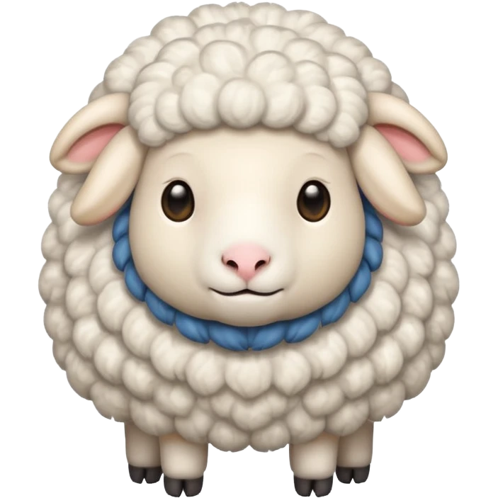 sheep, simple, not detailed, cute emoji