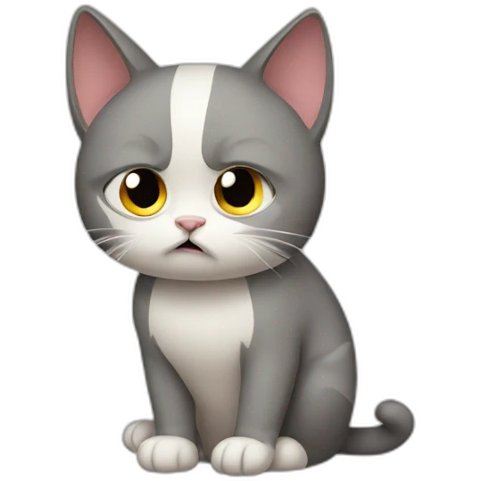 Depressed cat emoji
