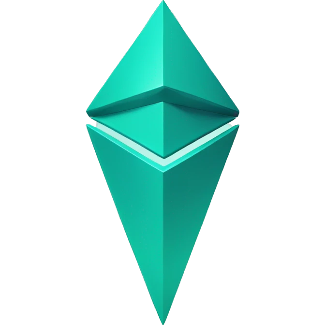 ethereum symbol with teal and torquoise colors emoji