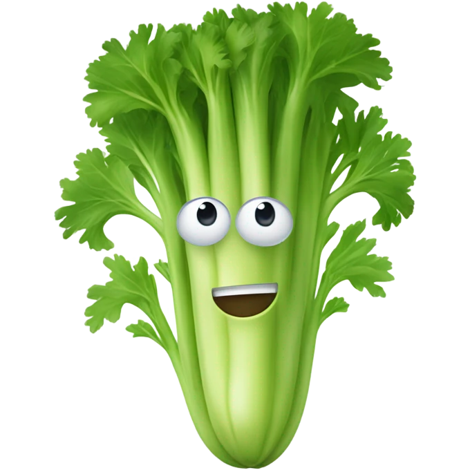 celery with eyebrows and eyes emoji