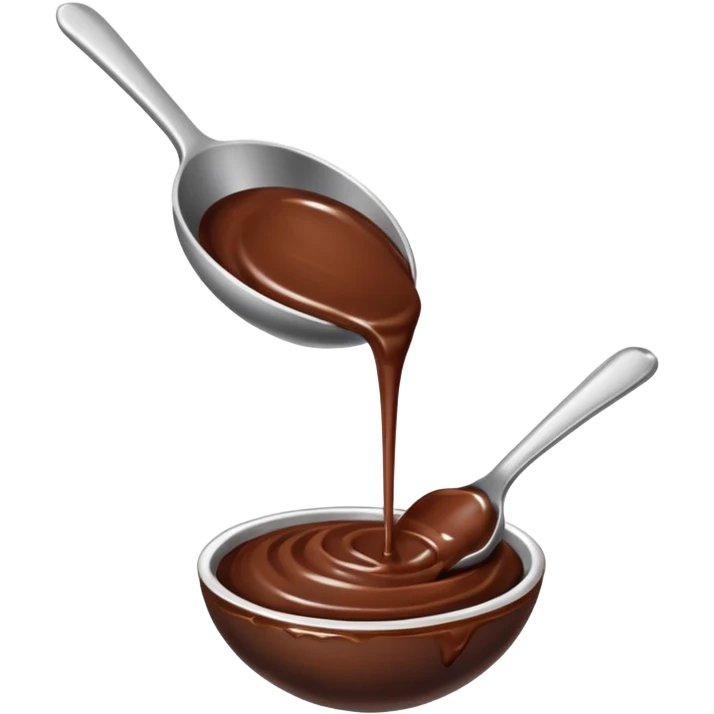chocolate spoon made full of chocolate emoji