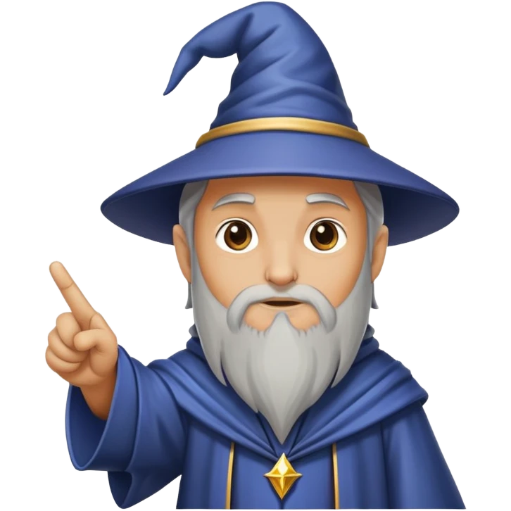 wizard pointing emoji