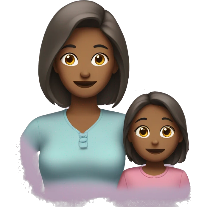 Mom and daughter  emoji