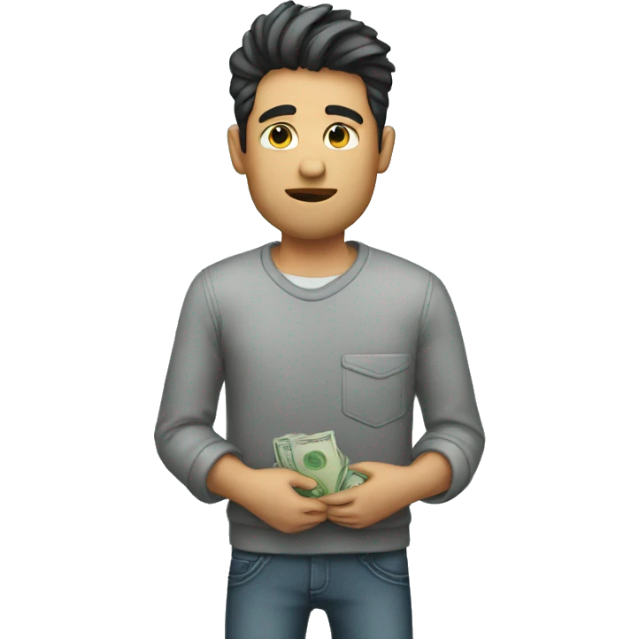 man in pocket no money emoji