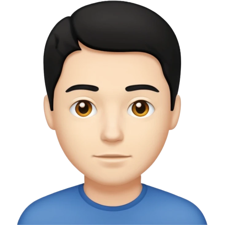 hazme un senor blanco  con pelo negro emoji