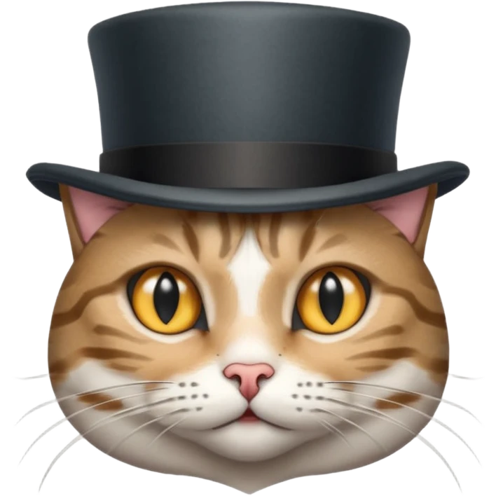 cat wearing a tophat emoji