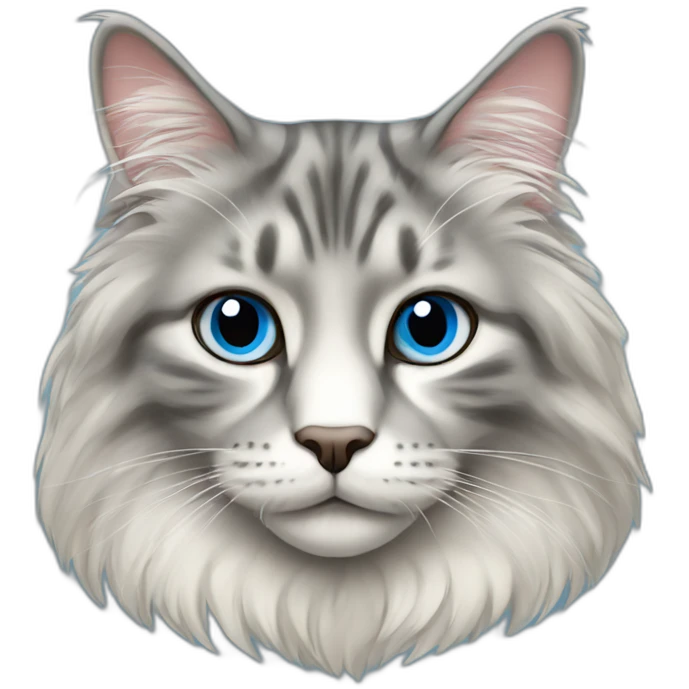norwegian-forest-cat-blue emoji