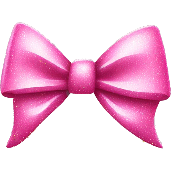 Pink bow with sparkles emoji
