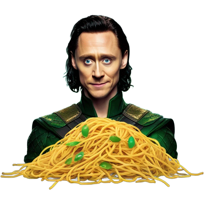 Tom Hiddleston as Loki holding stickers Thats lights and looks spagetti somewhere In the galaxy endless emoji