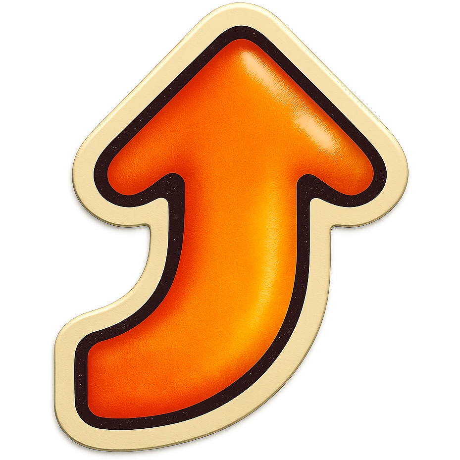 Стрелка вверх. Минималистичный линейный рисунок emoji