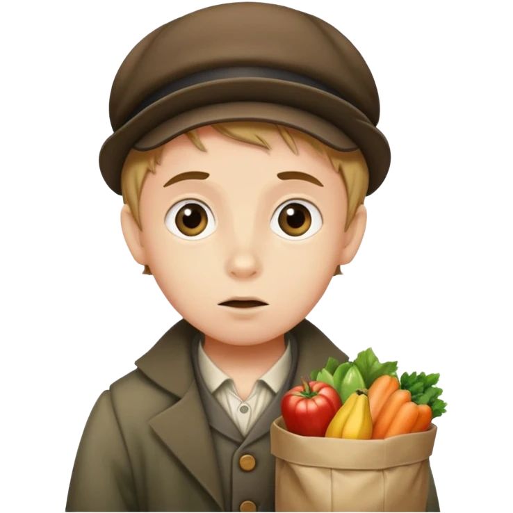 Oliver twist asking for more groceries emoji