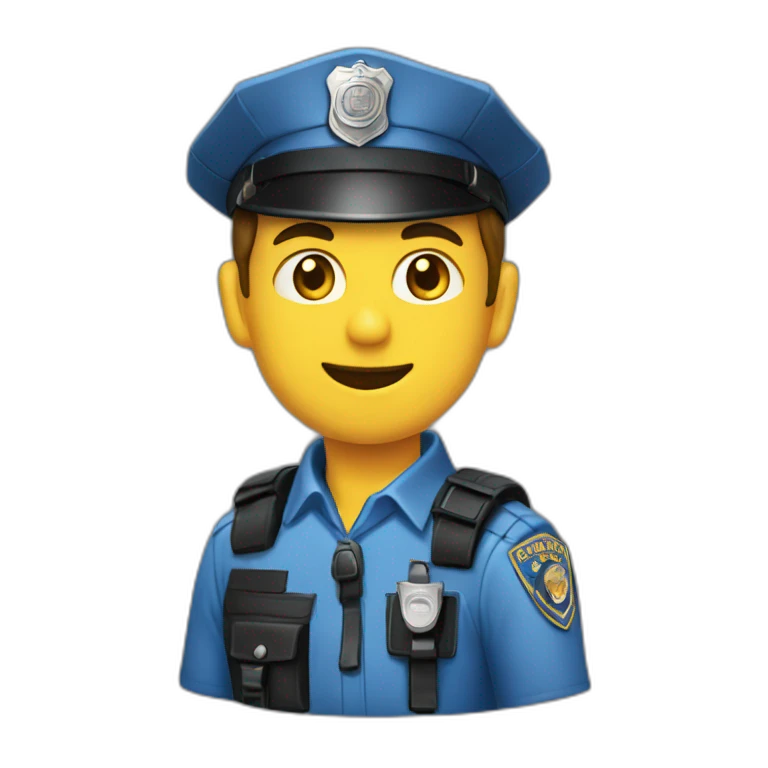 Chat policier sur une scène de crime emoji