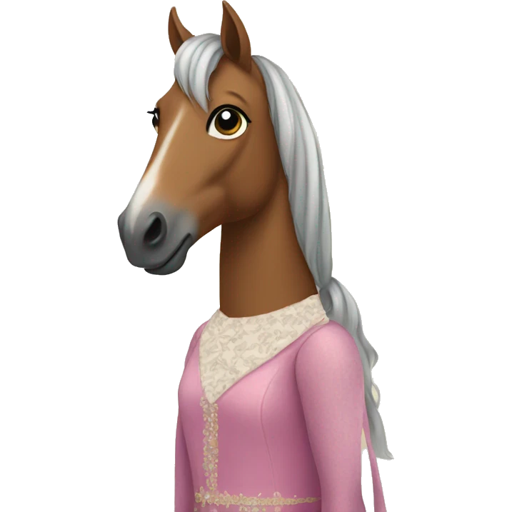 Horse in a dress emoji