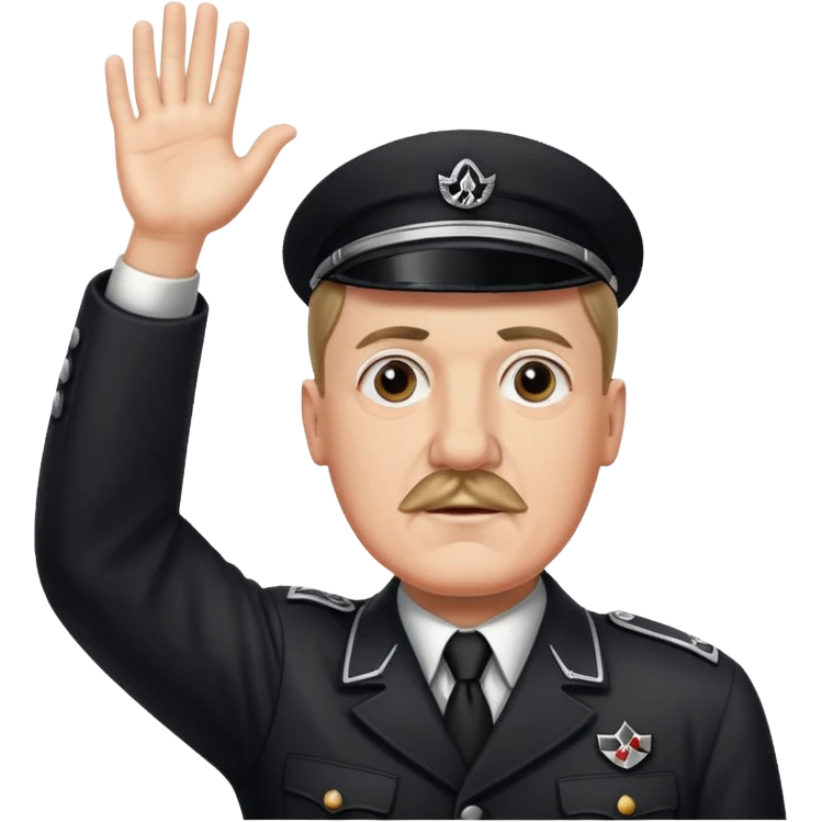 Hitler with arm straight raised emoji