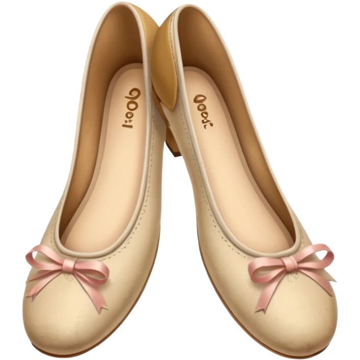 Beige realistic vintage ballerina shoes emoji