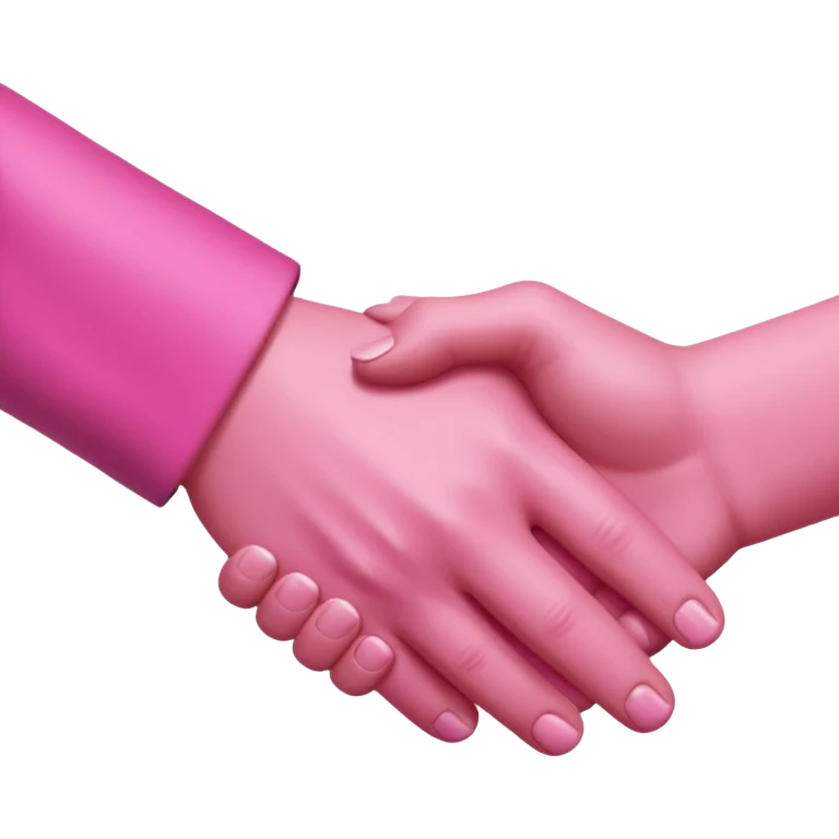 handshake pink hands emoji