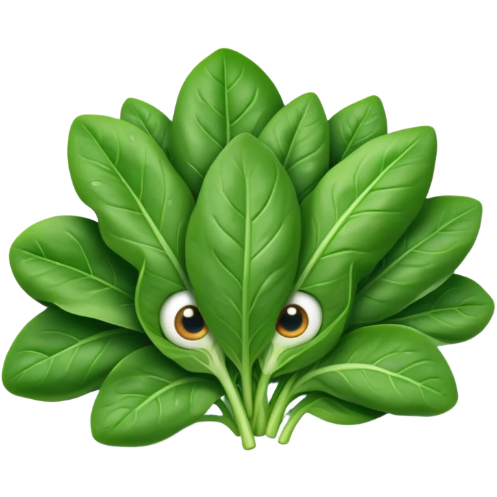 Spinach with eyes without human face emoji