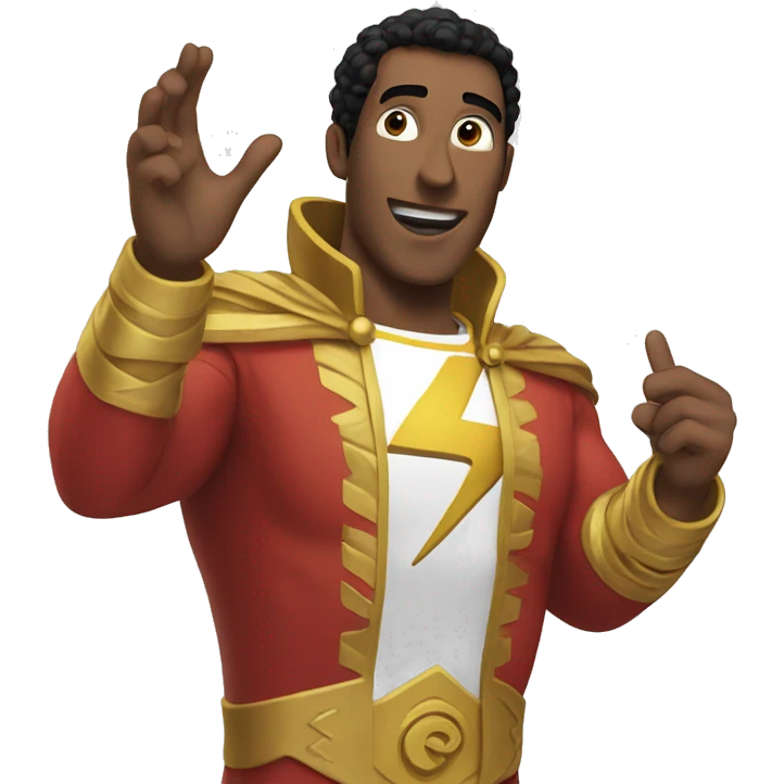 shazam explaining something with moving hand  emoji